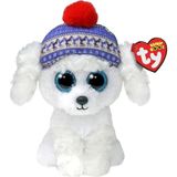Amalfi Ty Beanie Boos Bereli Beyaz Peluş Köpek Sleighbell 18CM Kız Erkek Çocuk Oyuncak Eğitici Oyuncaklar - Çok Renkli