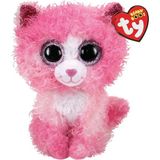 Amalfi Ty Beanie Boos Peluş Pembe Kırpık Kedi Reagan 15CM Kız Erkek Çocuk Oyuncak Eğitici Oyuncaklar - Çok Renkli