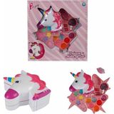 Amalfi Unicorn Şekilli 3 Katlı Makyaj Güzellik Seti Kız Erkek Çocuk Oyuncak Eğitici Oyuncaklar - Çok Renkli