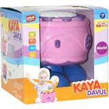 Amalfi URT009-02 Pilli Işıklı Kaya Davul Pembe / +18 Ay Kız Erkek Çocuk Oyuncak Eğitici Oyuncaklar - Çok Renkli