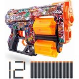 Amalfi X-Shot Skins Dread 12 Mermili Sünger Dart Atan Silah 31CM Kız Erkek Çocuk Oyuncak Eğitici Oyuncaklar - Çok Renkli