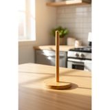 Amandus Round - Bambu Rulo Kağıt Peçetelik Havluluk Masa Üstü Dik Havlu Kağıtlık Yuvarlak 27 cm