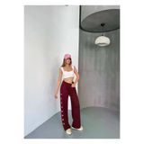 Amara Boutique Osy Modal Yumuşak Dokulu Kumaş Nakış işlemeli Rahat Bol Paça Eşofman Pantalon - Bo