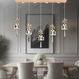 Amaris 5'li Sıralı 3 Renkli 70 Watt Gold Kelebek Led Avize Kristal Ledli Modern Oturma Odası Salon Sarkıt Avize