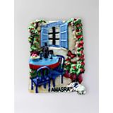 Amasra Polyester Kabartmalı Magnet 5 X 6,5 Cm Dekoratif Hediyelik Buzdolabı Süsü (Kod:1690)