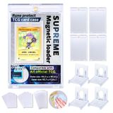 AMAZDONE Ticaret kartları için Rune Protect manyetik kart tutucuları 35Pt UV Koruması TCG, MTG, Standart Boyut Beyzbol Futbol Sporları, Anime karakteri, Oyun Kartları Depolama ve Teşhir için uygundur (vitrin ×
