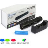 Amazex Store 10w 2000 Lümen 4 Renk Güçlü El Feneri Wt-605