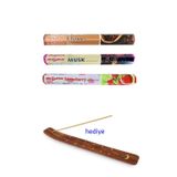 Amazex Store 3 Paket 20 Çubuklu Tütsü Musk - Clove - Strawberry - Kayık Hediyeli