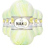 Amazex Store 5 Adet Mini Batik Bebe El Örgü İpi Sarı Yeşil 32424