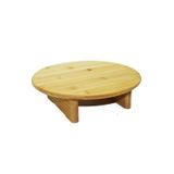Amazex Store Ahşap Kesim Tahtası Panosu 30 Cm. Yuvarlak Bambu Ayaklı Royaleks-10506