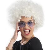 Amazex Store Beyaz Renk Kıvırcık Afro Bonus Peruk