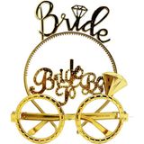 Amazex Store Bride Yazılı Taç Ve Bride To Be Yazılı Gözlük Seti Altın Renk