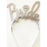 Amazex Store Gümüş Renk Bekarlığa Veda İtalik Yazı Alyanslı Bride Taç