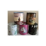 Amazex Store Metal Kumbara Resimli Tekli 13x14 Cm 1 Adet Royaleks-6009