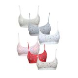 Amazex Store Pedli Ip Askılı Yarım Atlet Desenli Büstiyer 6 Lı Set 1
