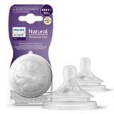 Amazex Store Philips Avent Natural Response 2'li Biberon Emziği, 4 Numara, 3 Ay+