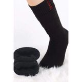 Amazex Store Siyah Termal Kalın Kışlık Havlu Çorap Erkek Kadın Unisex Pamuk
