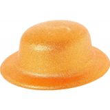 Amazex Store Turuncu Renk Simli Melon Yulak Parti Şapkası 24x26 Cm