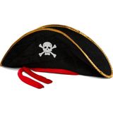 Amazex Store Yetişkin Boy Kadife Jack Sparrow Denizci Kaptan Jack Korsan Şapkası 50x20 Cm