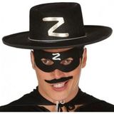 Amazex Store Z Logolu Yetişkin Zorro Şapkası Ve Zorro Maskesi