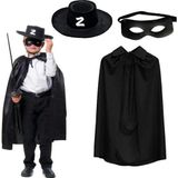Amazex Store Zorro Pelerini Şapkası Ve Maske Seti Çocuk Boy