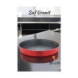 Amazex Turk Granit Fırın Tepsisi 36 cm Çap Börek Tepsisi - Çok Renkli