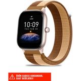 Amazfit Bip / Bip Lite / Bip U Pro / Active / Cheetah (Kare) / Bip 3 / Bip 3 Pro Uyumlu Kordon 20MM - Kahverengi