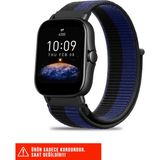 Amazfit Bip / Bip Lite / Bip U Pro / Active / Cheetah (Kare) / Bip 3 / Bip 3 Pro Uyumlu Kordon 20MM - Siyah - Lacivert