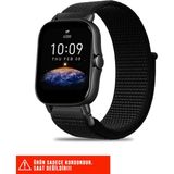 Amazfit Bip / Bip Lite / Bip U Pro / Active / Cheetah (Kare) / Bip 3 / Bip 3 Pro Uyumlu Kordon 20MM - Siyah
