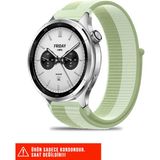 Amazfit Pace / Gtr 2 / Gtr 2e / Gtr 3 / Gtr 3 Pro / Gtr 47MM Uyumlu Hasır Örgü Cırtlı Kordon 22MM - Açık Yeşil