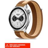 Amazfit Pace / Gtr 2 / Gtr 2e / Gtr 3 / Gtr 3 Pro / Gtr 47MM Uyumlu Hasır Örgü Cırtlı Kordon 22MM - Kahverengi