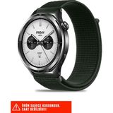 Amazfit Pace / Gtr 2 / Gtr 2e / Gtr 3 / Gtr 3 Pro / Gtr 47MM Uyumlu Hasır Örgü Cırtlı Kordon 22MM - Koyu Yeşil