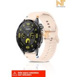 Amazfit Pace / Gtr 2 / Gtr 2e / Gtr 3 / Gtr 3 Pro / Gtr 47MM Uyumlu Wave Silikon Kordon 22MM - Pudra