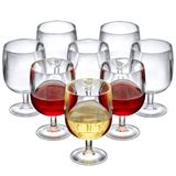 Amazing Abby - Stacy - 12 oz İstiflenebilir Plastik Şarap Kadehleri (8'li Set), Yeniden Kullanılabilir Plastik Şarap Kadehleri, BPA İçermeyen ve Kırılmaya Dayanıklı, Havuz Kenarı, Açık Havada, Kamp ve
