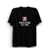 Amazing Dgtl Circuss, Pomni, Everything is Fine Baskılı Unisex,%100 Pamuk Tişört 3XL Siyah