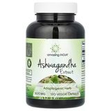 Amazing India, Ashwa-Gandha Extract, 500 Mg, 120 Veg Capsules