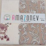 Amazon Ev Damaks Kahve 160x240 cm Pamuk Dokuma Tek Kişilik Pike