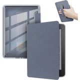 Amazon Kindle Paperwhite 12. Nesil 7″ E Kitap Okuyucu Kılıfı Şeffaf Tutacaklı - Lacivert