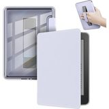 Amazon Kindle Paperwhite 12. Nesil 7″ E Kitap Okuyucu Kılıfı Şeffaf Tutacaklı - Lila