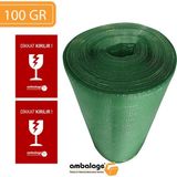 Ambalage 100 cm x 10 Metre 100 gr Üç Kat Yeşil Balonlu Naylon Kalın Pat Pat Naylon