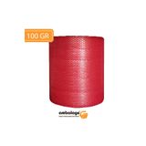 Ambalage 50 Cm X 50 Metre 100 gr Üç Kat Kırmızı Balonlu Naylon 10 Adet Kırılır Etiketi Patpat Naylon