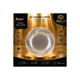 Ambalaj Evi Mika Tabak 26 cm Şeffaf | Lüks Plastik Tabak | Davet & Sunum | 6 Adet