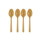 Ambalaj Evi Plastik Kaşık Gold 25 Kişilik Doğum Günü Parti Kaşık 25 Adet