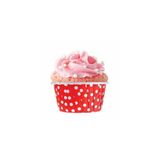 Ambalaj Evi Puantiyeli Kırmızı Muffin Kabı Muffin Cupcake Kağıdı 25 Adet Cupcake Sufle Pişirme Kapsülü