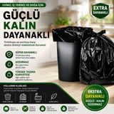 Ambalaj Evi Taşınma ve Nakliye Jumbo Boy Kalın Siyah Dökme Çöp Poşeti (80 x 110 Cm) 1 kg - 80X110