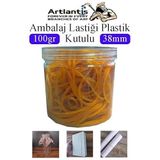 Ambalaj Lastiği 100 Gr Plastik Kutulu 1 Paket Mikro 38 Mm Para Lastigi Paket Lastiği Kopmaz %100 Kauçuk Elastik Kaliteli