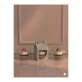 Ambalaj Modacısı FRANSIZ PASTASI & CUPCAKE KUTUSU MİNT YEŞİLİ ( 8X8X8+5,5 CM ) ( 10 ADET )