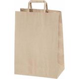 Ambalaj Pazarı Flat Saplı Kraft Kağıt Çanta 22X12X28 cm - 250'LI