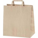 Ambalaj Pazarı Flat Saplı Kraft Kağıt Çanta 26X14X29 cm - 250'LI