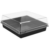 Ambalaj Pazarı Kare Pasta Kabı Seti 12X12X4,5 cm - 50 Adet - Siyah